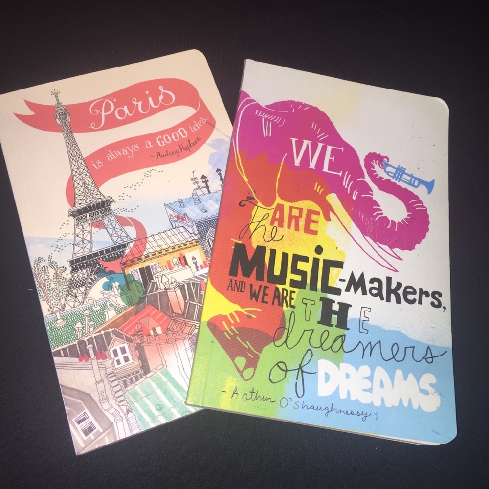 Notebook Bundle Paris and Music themed